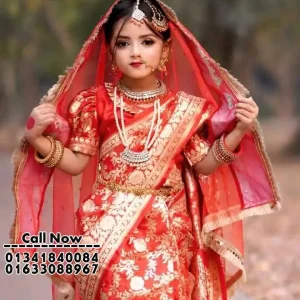 বেবি রেডি শাড়ি বেনারশি কাতান (ওড়না/আচল ছাড়া )(Code-SBKATAN-032)