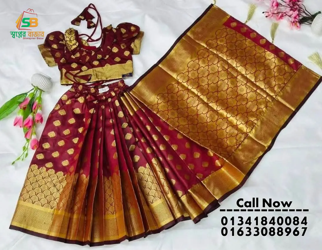 বেবি রেডি সিল্ক শাড়ি (Code-SBSILK-023) - Image 2