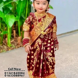 বেবি রেডি শাড়ি কাতান (Code-SBKATAN-043)