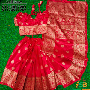 বেবি রেডি জাপানি সিল্ক শাড়ি  (Code-SBSILK-007)